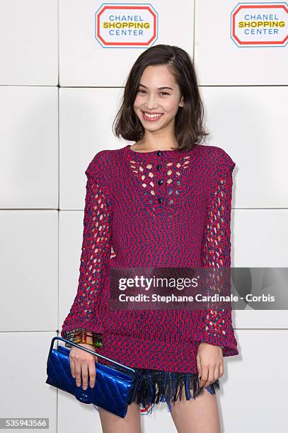 Kiko Mizuhara attends the Chanel show as part of the Paris Fashion Week Womenswear Fall/Winter 2014-2015, in Paris.