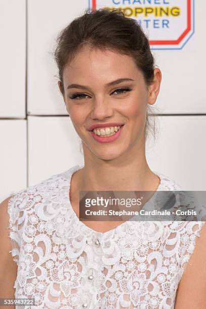 Laura Neiva attends the Chanel show as part of the Paris Fashion Week Womenswear Fall/Winter 2014-2015, in Paris.