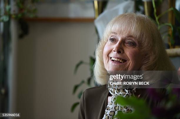 Retired film researcher Lillian Michelson is photographed in her room at the Motion Picture Television Fund Country House, a retirement community for...