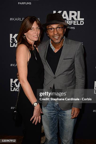 Manu Katche and Laurence Katche attend the Karl Lagerfeld New Perfume launch party at Palais Brongniart, in Paris.