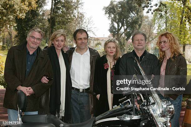 The Telefilms Jury : Christian Rauth, Cecile Auclert, unidentified, Florence Thomassin, unidentified and Carole Richert at the 2004 Cognac Film...