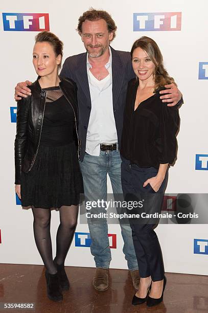 Audrey Lamy, Jean-Paul Rouve and Anne Marivin attend the 'Ce Soir Je Vais Tuer L'Assassin De Mon Fils' Paris Premiere at Cinema Elysee Biarritz, in...