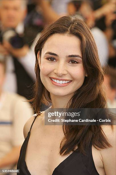 Actress Mia Maestro at the photocall "Diarios de Motocicleta" during the 57th Cannes Film Festival.