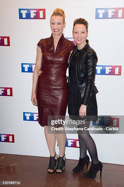 Alexandra Lamy and her sister Audrey Lamy attend the 'Ce Soir Je Vais Tuer L'Assassin De Mon Fils' Paris Premiere at Cinema Elysee Biarritz, in Paris