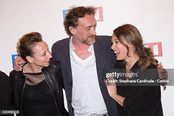 Audrey Lamy, Jean-Paul Rouve and Anne Marivin attend the 'Ce Soir Je Vais Tuer L'Assassin De Mon Fils' Paris Premiere at Cinema Elysee Biarritz, in...