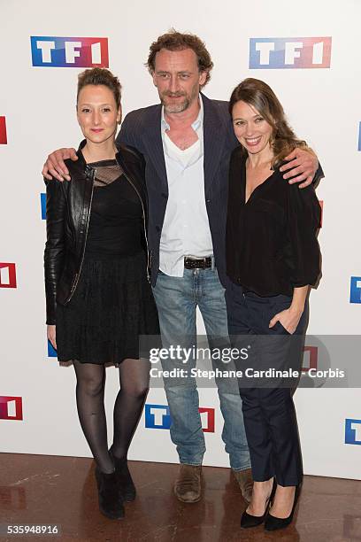 Audrey Lamy, Jean-Paul Rouve and Anne Marivin attend the 'Ce Soir Je Vais Tuer L'Assassin De Mon Fils' Paris Premiere at Cinema Elysee Biarritz, in...