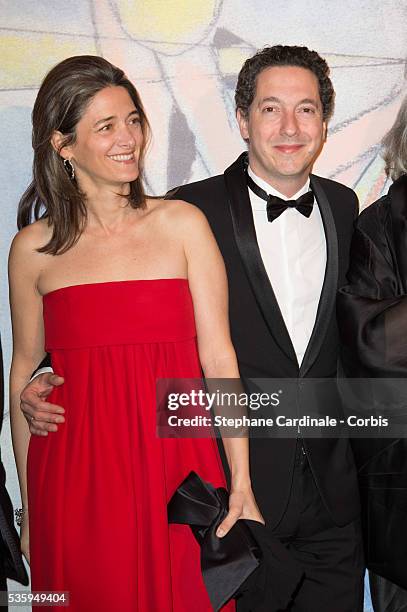 Guillaume Gallienne and Amandine Gallienne attend the Rose Ball at Sporting Monte-Carlo on March 29, 2014 in Monte-Carlo, Monaco.