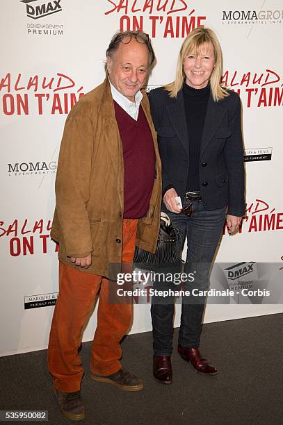 Chantal Ladesou and her husband Michel attend 'Salaud On T'Aime' Paris Premiere at Cinema UGC Normandie, in Paris.
