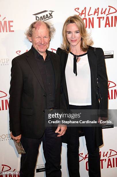 Philippe Poupon and Geraldine Danon attend 'Salaud On T'Aime' Paris Premiere at Cinema UGC Normandie, in Paris.
