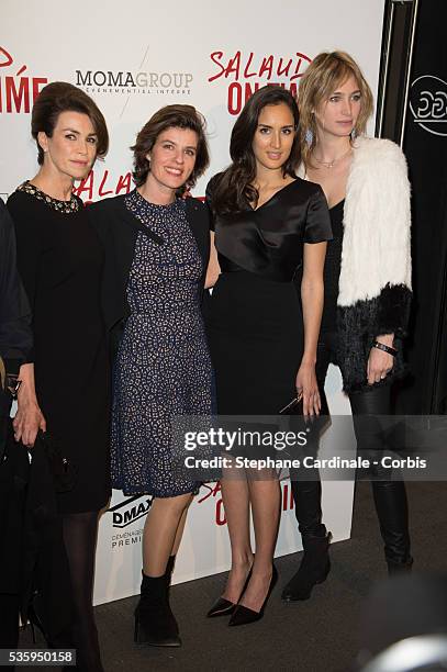 Valerie Kaprisky, Irene Jacob, Sarah Kazemy and Pauline Lefevre attend 'Salaud On T'Aime' Paris Premiere at Cinema UGC Normandie, in Paris.