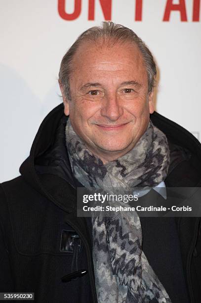 Patrick Braoude attends 'Salaud On T'Aime' Paris Premiere at Cinema UGC Normandie, in Paris.