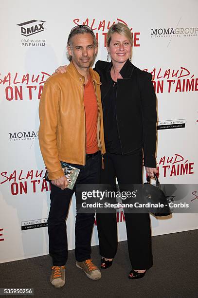 Paul Belmondo and Luana Belmondo attend 'Salaud On T'Aime' Paris Premiere at Cinema UGC Normandie, in Paris.