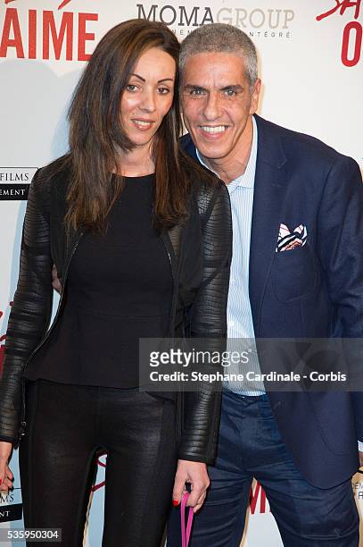 Samy Naceri and his Wife Audrey attend 'Salaud On T'Aime' Paris Premiere at Cinema UGC Normandie, in Paris.