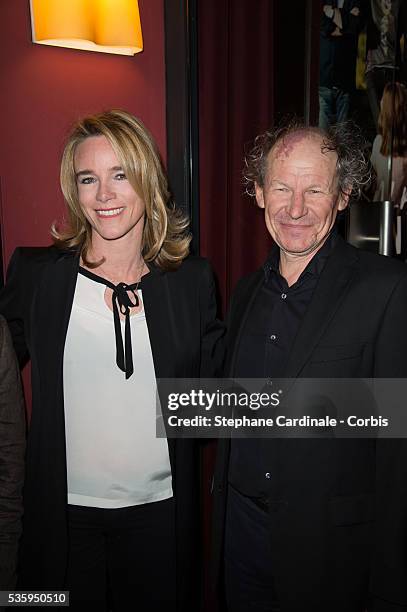 Actress Geraldine Danon and her companion, sailor Philippe Poupon attend the 'Salaud On T'Aime' : After Party at Cinema L'Elysee Biarritz presented...