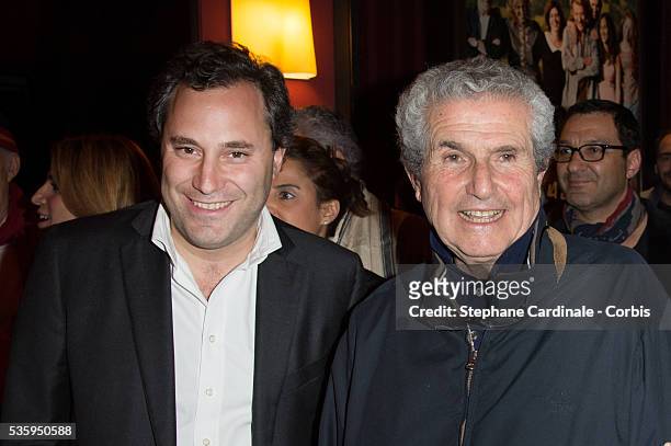 Benjamin Patou and Director Claude Lelouch attend the 'Salaud On T'Aime' : After Party at Cinema L'Elysee Biarritz presented by Benjamin Patou,...