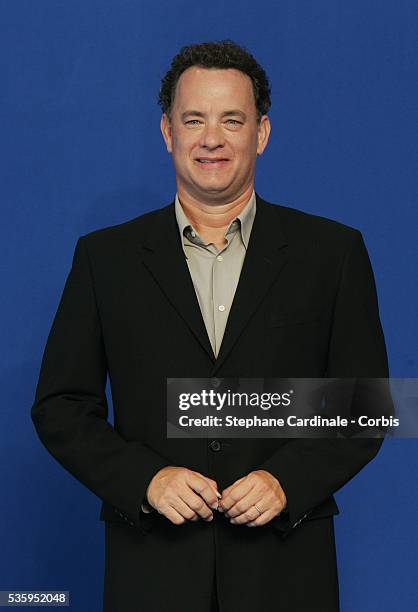 American actor Tom Hanks poses during a photocall for director Steven Spielberg's movie "The Terminal", presented at the 30th American Film Festival...