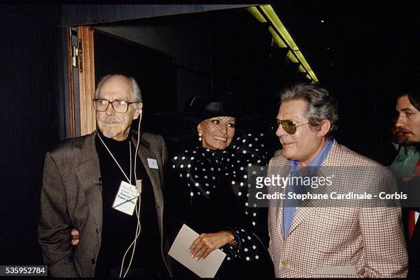 Robert Altman, Sophia Loren et Marcello Mastroianni dans les coulisses du défilé.