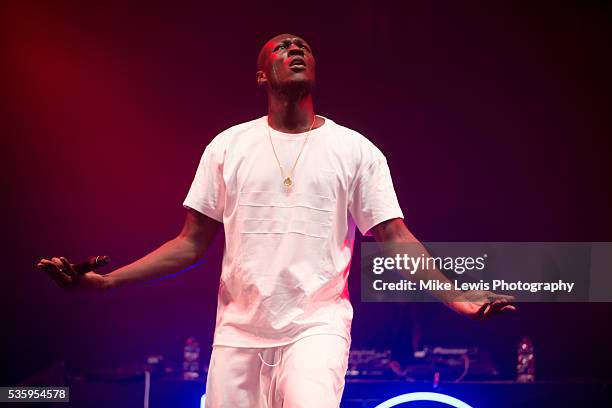 Stormzy performs at Powderham Castle on May 28, 2016 in Exeter, England.