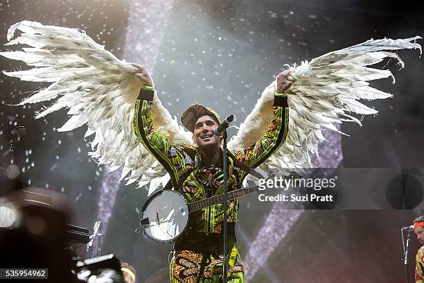 Sufjan Stevens performs at the Sasquatch Music Festival at the Gorge Amphitheatre on May 30, 2016 in George, Washington.
