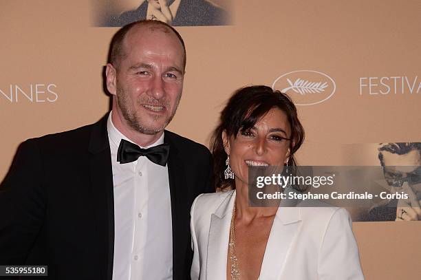 Jean-Charles Sabattier and Nathalie Iannetta attends the Opening ceremony dinner of the 67th Cannes Film Festival.