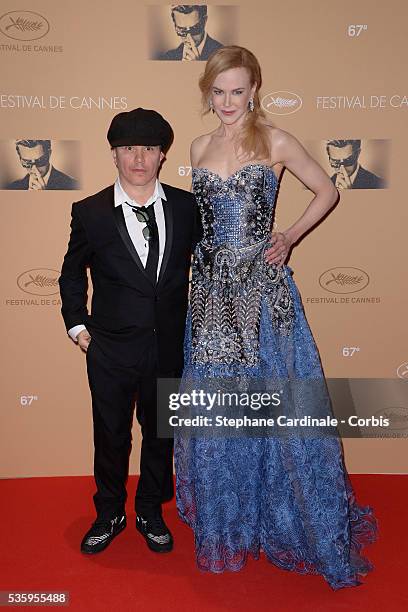 Olivier Dahan and Nicole Kidman attend the Opening ceremony dinner of the 67th Cannes Film Festival.