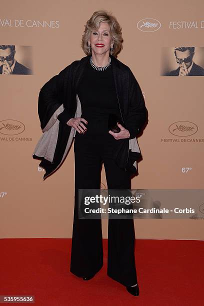 Jane Fonda attend the Opening ceremony dinner of the 67th Cannes Film Festival.