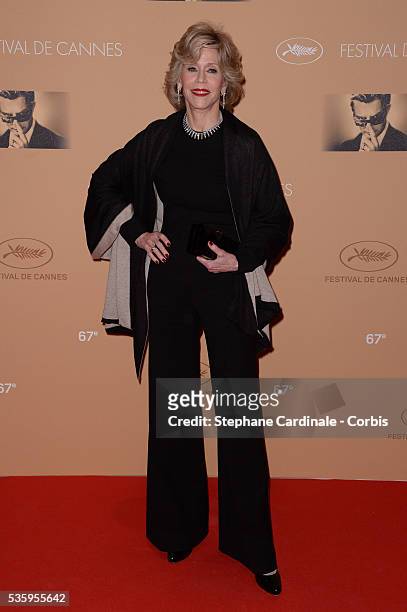 Jane Fonda attend the Opening ceremony dinner of the 67th Cannes Film Festival.
