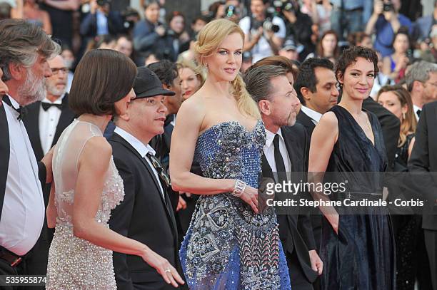 Olivier Dahan, Nicole Kidman, Tim Roth and Jeanne Balibar attends the Opening Ceremony and the 'Grace of Monaco' premiere during the 67th Cannes Film...