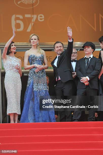 Paz Vega, Nicole Kidman, Tim Roth, Olivier Dahan attend the Opening Ceremony and the 'Grace of Monaco' premiere during the 67th Cannes Film Festival