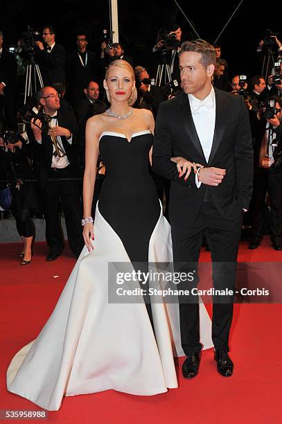 Blake Lively and Ryan Raynolds at 'The Captive' premiere during the 67th Cannes Film FestivalBlake Lively at 'The Captive' premiere during the 67th...