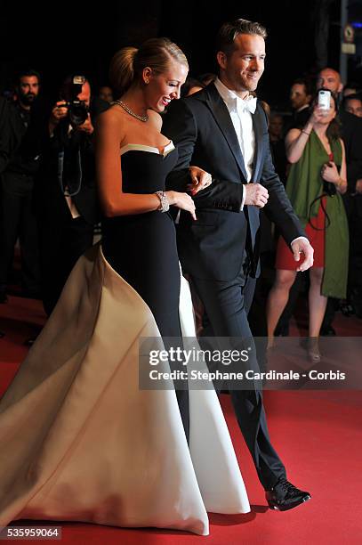 Blake Lively and Ryan Raynolds at 'The Captive' premiere during the 67th Cannes Film FestivalBlake Lively at 'The Captive' premiere during the 67th...