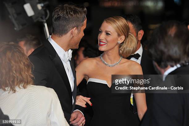 Ryan Reynolds and Blake Lively at 'The Captive' premiere during the 67th Cannes Film Festival