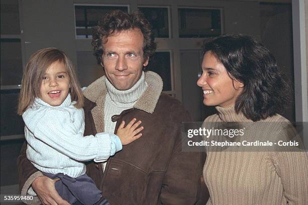 Actor Stéphane Freiss with his wife Ursula and their daughter Camille.