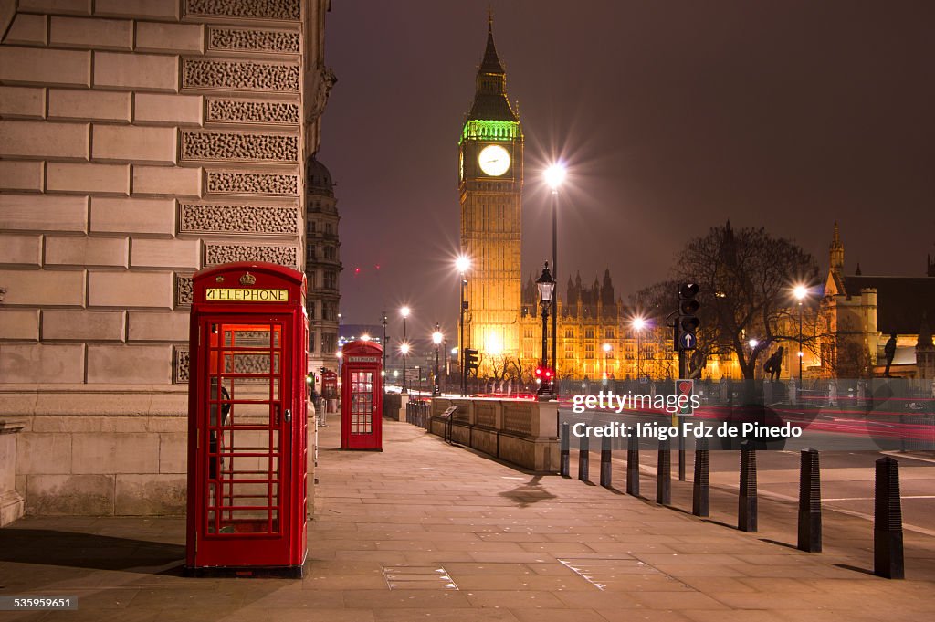 Telephone boxes and Big Ben