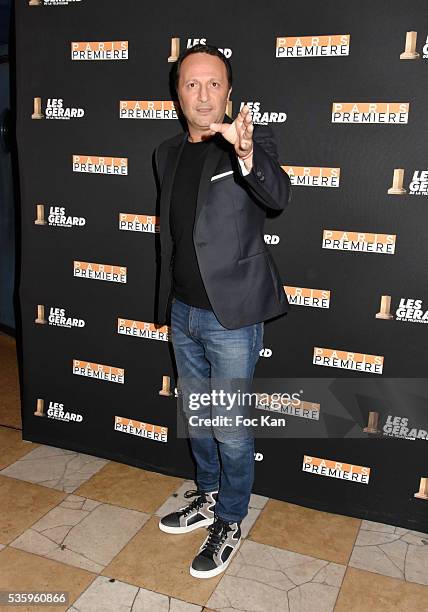 Tv presenter Arthur aka Jacques Essebag attends 'Les Gerard De La Television 2016' : Awards Ceremony At Theatre Daunou on May 30, 2016 in Paris,...