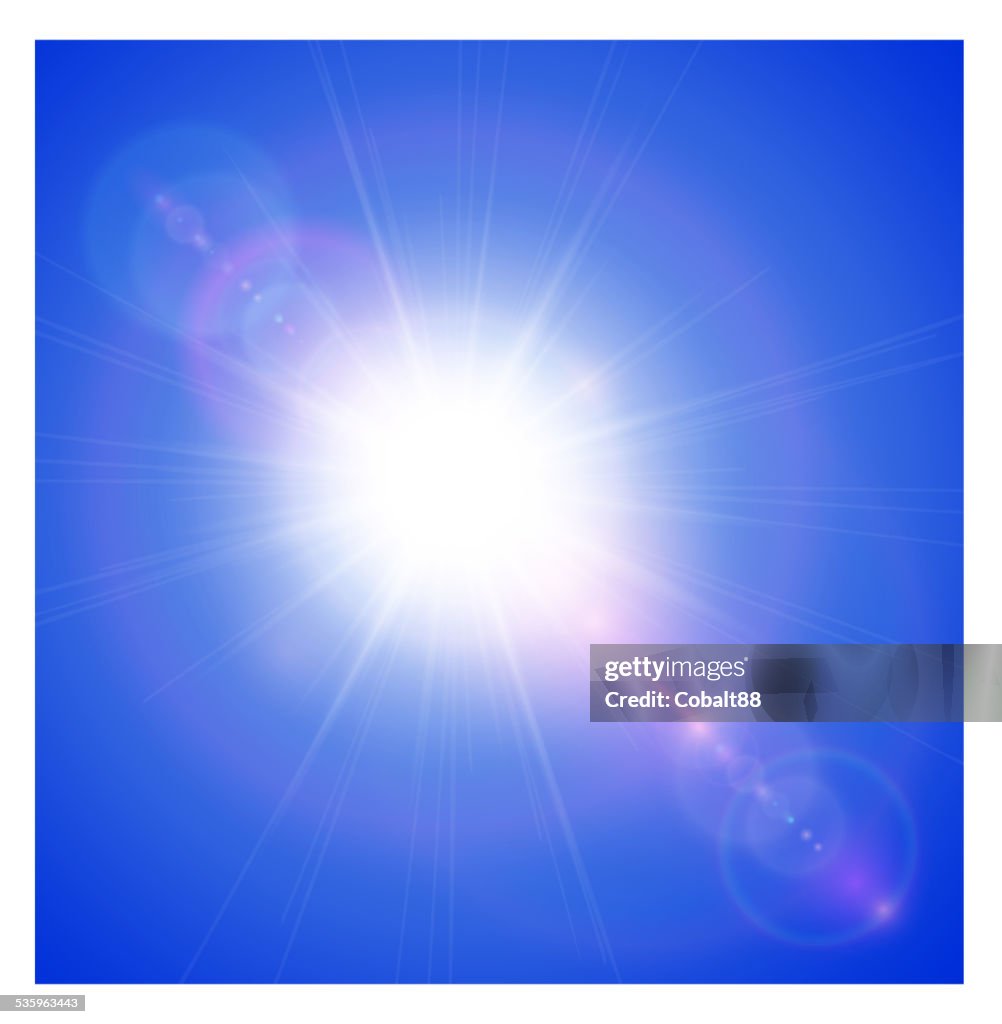 Sun with lens flare