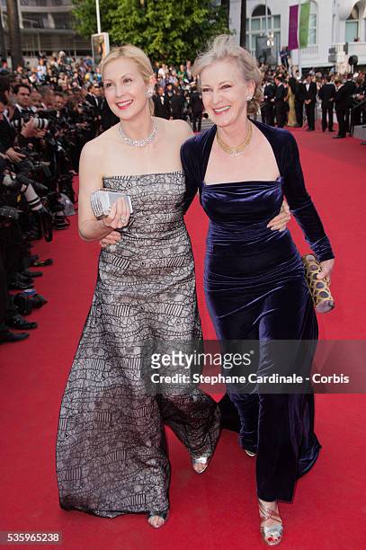 Kelly Rutherford and guest at the "The Homesman" Premiere during the 67th Cannes Film Festival
