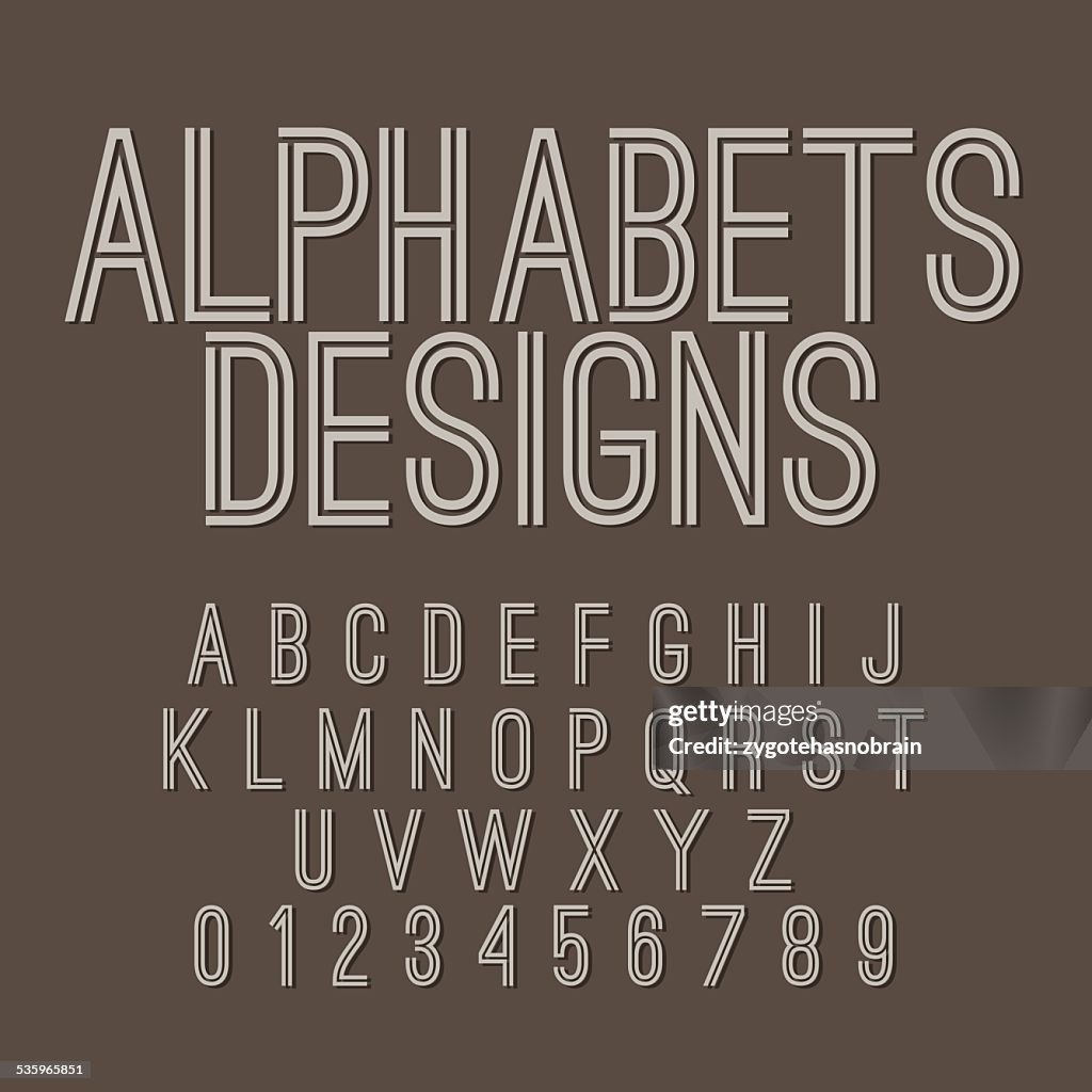 Vintage-Stil Alphabete Set