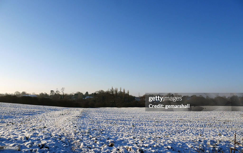 Winter Country Landscape Scene