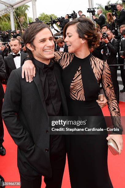 Gael Garcial Bernal and Alice Braga at the "FoxCatcher" Premiere during the 67th Cannes Film Festival