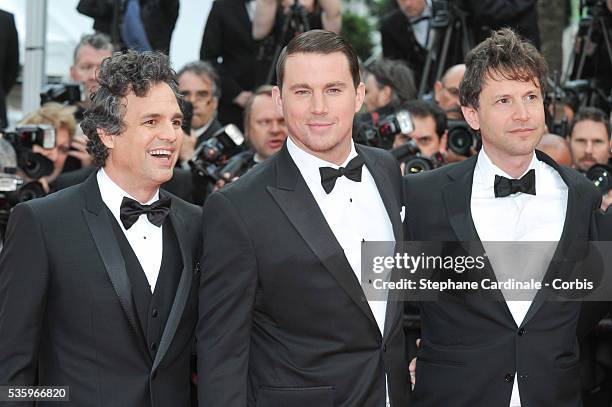 Mark Ruffalo, Channing Tatum, Bennett Miller at the "FoxCatcher" Premiere during the 67th Cannes Film Festival