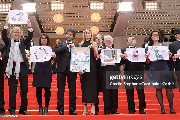 Of The subjects of the documentary 'Caricaturistes, Fantassins de la Democratie' at the "FoxCatcher" Premiere during the 67th Cannes Film Festival