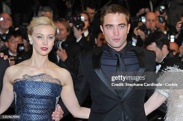 Sarah Gadon and Robert Pattinson at the "Maps to the Stars" Premiere during the 67th Cannes Film Festival