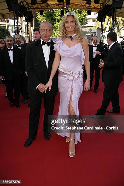 Fawaz Gruosi and Penny Lancaster attend the premiere of "Peindre ou Faire l'Amour" in competition at the 58th Cannes Film Festival.