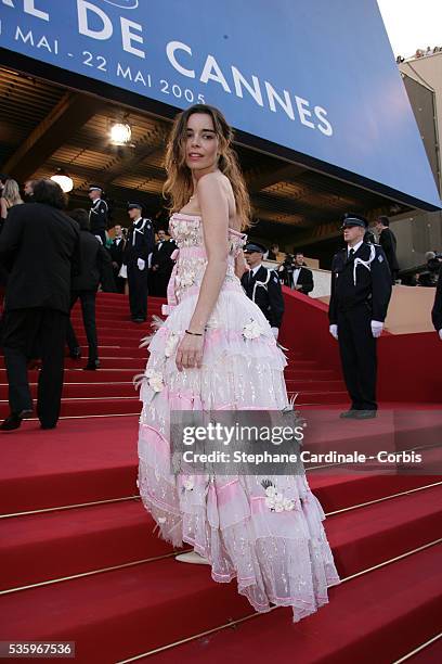 Actress Elodie Bouchez attends the premiere of "Peindre ou Faire l'Amour" in competition at the 58th Cannes Film Festival.