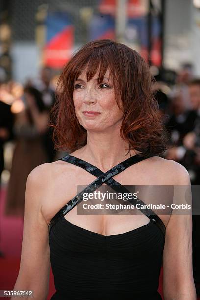 Actress Sabine Azema attends the premiere of "Peindre ou Faire l'Amour" in competition at the 58th Cannes Film Festival.