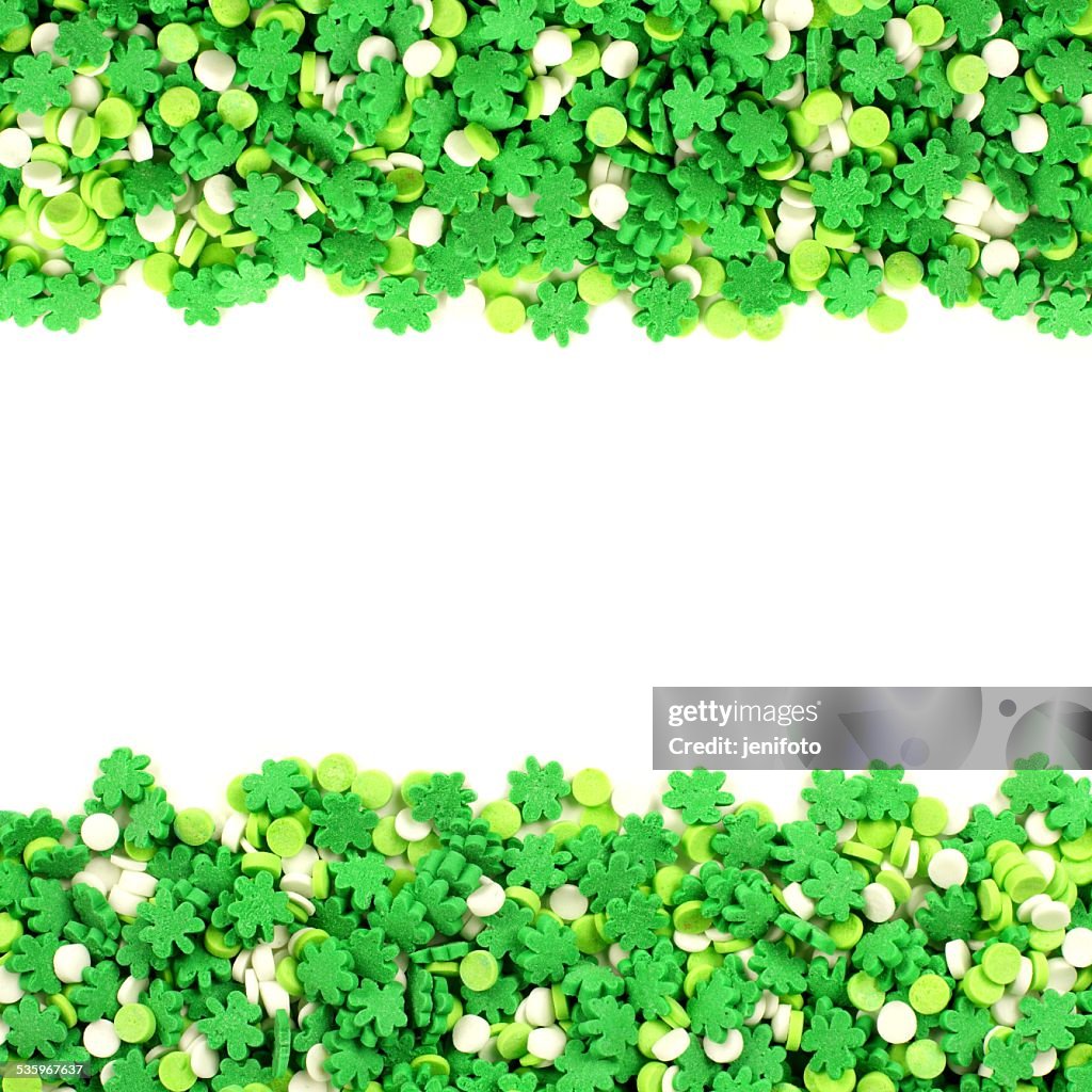 St Patricks Day candy border