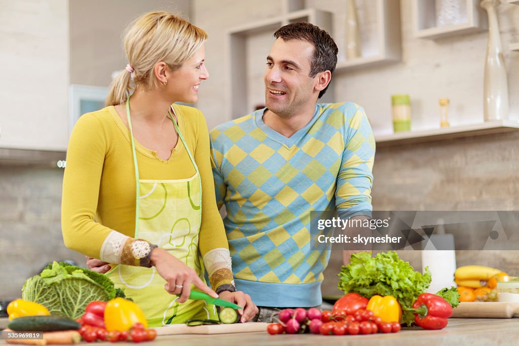 Couple in the kitchen.