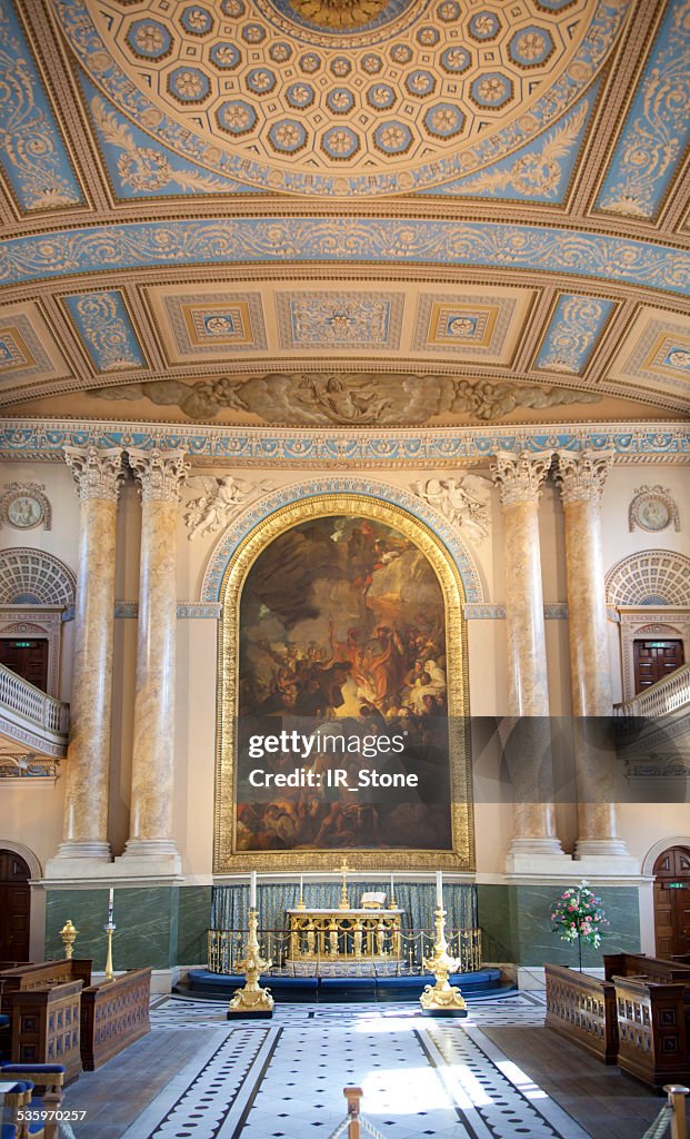 Royal navy intérieur de la Chapelle. De Londres