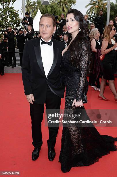 Eric Besson and wife Yasmine Tordjman at the 'The Search' Premiere during 67th Cannes Film Festival